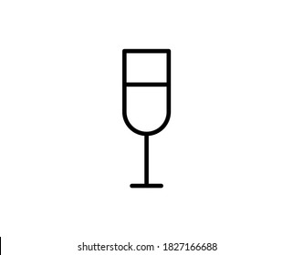 Wineglasses flat icon. Single high quality outline symbol for web design or mobile app.  Wineglasses thin line signs for design logo, visit card, etc. Outline pictogram EPS10