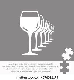 Wineglasses   icon Vector design.
