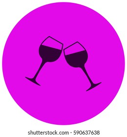 Wineglasses vector  icon