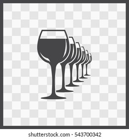 Wineglasses  vector icon. Isolated illustration. Business picture.