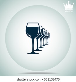 Wineglasses   vector illustration.