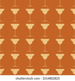 Wineglasses vector illustration on a seamless pattern background. Set of elements
