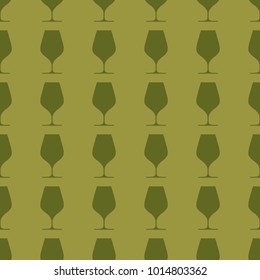 Wineglasses vector illustration on a seamless pattern background. Set of elements
