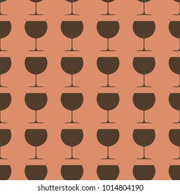 Wineglasses vector illustration on a seamless pattern background. Set of elements