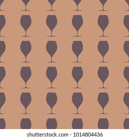 Wineglasses vector illustration on a seamless pattern background. Set of elements