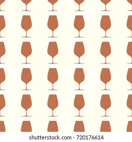 Wineglasses vector illustration on a seamless pattern background. Set of elements