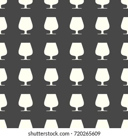Wineglasses vector illustration on a seamless pattern background. Set of elements