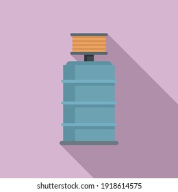 Icono de barril de invierno. Ilustración plana del icono del vector del barril de winemaker para el diseño web