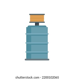 Icono de barril de invierno. Ilustración plana del icono del vector del barril del winemaker aislado en el fondo blanco