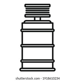 Winemaker barrel icon. Outline winemaker barrel vector icon for web design isolated on white background