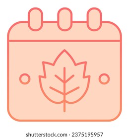 Winemaker case calendar line icon. Calendar with grape leaf emblem gradient style pictogram on white background. Wine harvest season signs mobile concept web design. Vector graphics