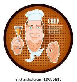 The winemaker character is tasting the wine