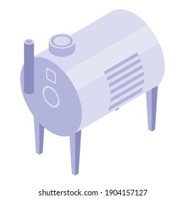 Symbol für die Winemaker-Ausrüstung. Isometrisch zur Winzerausrüstung Vektorsymbol für Webdesign einzeln auf weißem Hintergrund