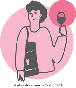 Winemaking. The process of making wine. Drawing, engraving, ink, line art, vector	
