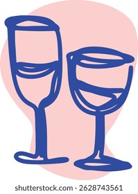 Vinificação. O processo de fazer vinho. Desenho, gravação, tinta, arte vetorial	