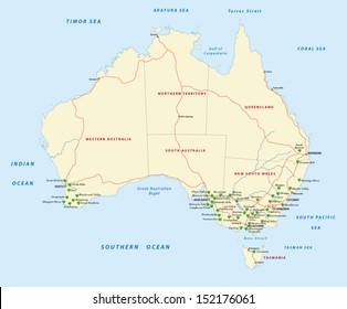 wine-producing regions in australia map