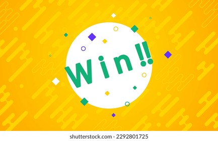 Winer sign. Congratulations win banner. Abstract liquid shape Orange gradient template banner with gradient color dot technology background Design with vector design