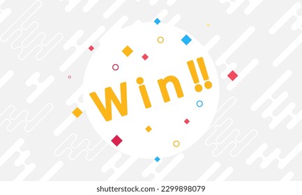 Winer sign. Congratulations win banner. Abstract liquid shape gradient template banner with gradient color dot technology background Design with vector design
