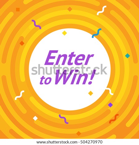Winer sign. Congratulations win banner. Flat vector winner illustration. Victory ground with lines, rounded corners. Hipster winning card. Success design. Vector conquest illustration. The first place