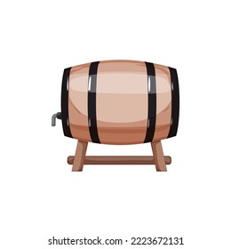 winery barrel wine cartoon. winery barrel wine sign. isolated symbol vector illustration