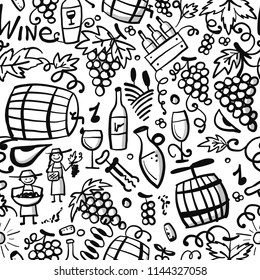 Winery, seamless pattern for your design