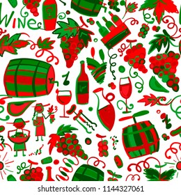 Winery, seamless pattern for your design