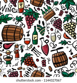 Winery, seamless pattern for your design