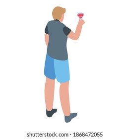 Winery successful businessman icon. Isometric of winery successful businessman vector icon for web design isolated on white background