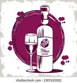 Winery vintage drawing