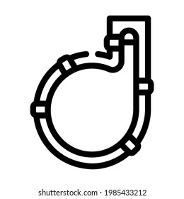 wineskin spain line icon vector. wineskin spain sign. isolated contour symbol black illustration