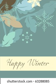 winetr greeting card
