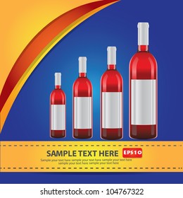 B?ottle of wine,Vector
