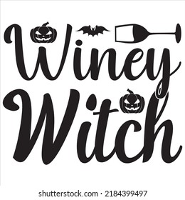 Winey witch, Svg t-shirt design and vector file.