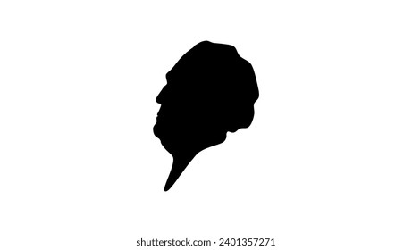 Winfield Scott, black isolated silhouette