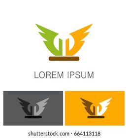 wing abstract award logo