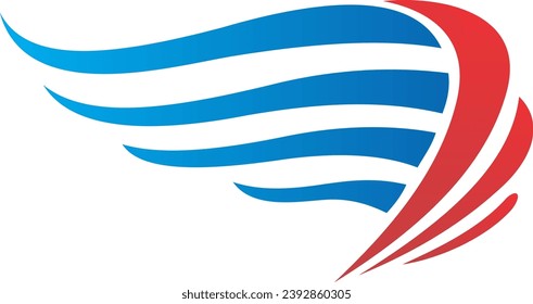 wing abstract company vector logos
