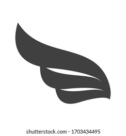 Wing abstract fly logo simple retro design vector