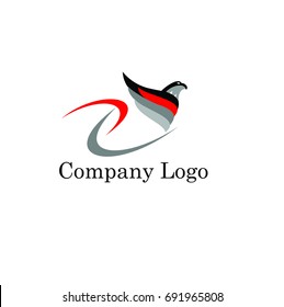 Wing abstract Logo template for flight company air shipping airlines logotype or emblem
