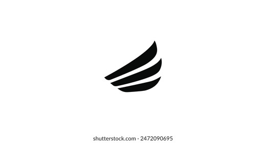 Wing abstract minimal style brand logo 