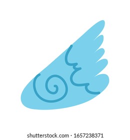 Ángulo de alas Icono plano Icono ilustración vectorial