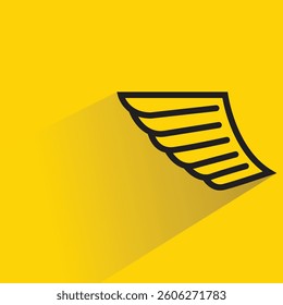 wing badge icon with shadow yellow background