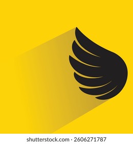 wing badge icon with shadow yellow background