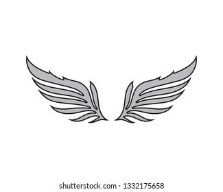 Wing bird falcon logo