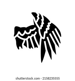 wing bird glyph icon vector. wing bird sign. isolated contour symbol black illustration