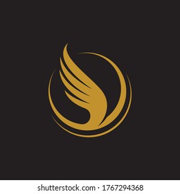 Wing Bird Gold Falcon Logo Symbol Stock Vector (Royalty Free ...