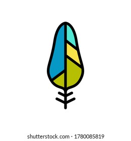 Wing bird icon. Simple color with outline vector elements of feather icons for ui and ux, website or mobile application