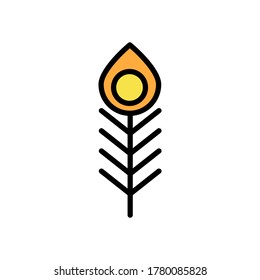 Wing bird icon. Simple color with outline vector elements of feather icons for ui and ux, website or mobile application