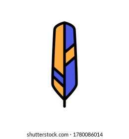 Wing bird icon. Simple color with outline vector elements of feather icons for ui and ux, website or mobile application