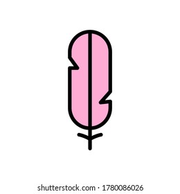 Wing bird icon. Simple color with outline vector elements of feather icons for ui and ux, website or mobile application