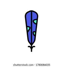 Vogelsymbol. Einfache Farbe mit Vektorelementen von Feder-Symbolen für i und ux, Website oder mobile Anwendungen